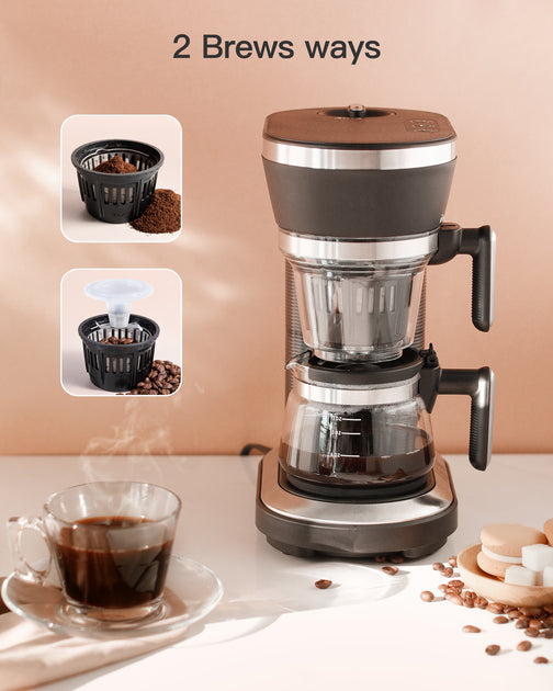 Grind and Brew Automatic Coffee Machine Single Cup Coffee Maker with a
