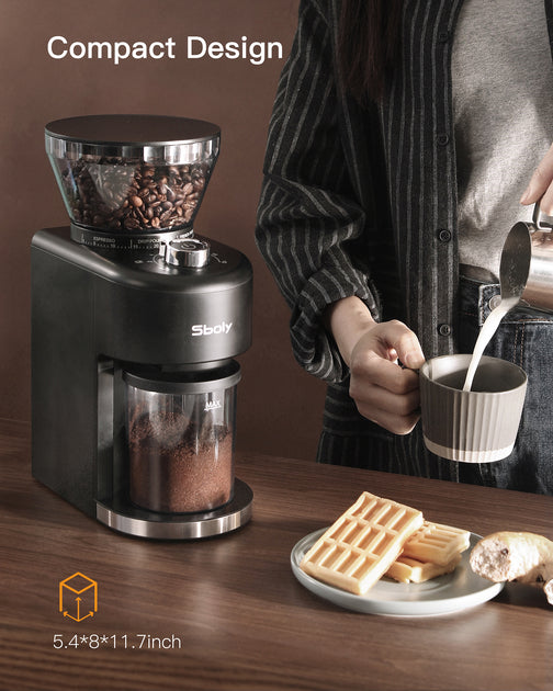 Electric Conical Burr Coffee Grinder 35 Grind Settings for 212 Cups A