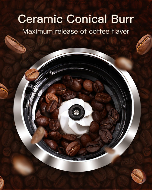 Conical Burr Coffee Grinder Adjustable with 15 Precise Grind Setting f