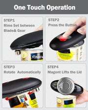 Sboly Electric Can Opener - Open Your Cans with A Simple Push of Button, Food-Safe and Battery Operated Hands Free Can Opener