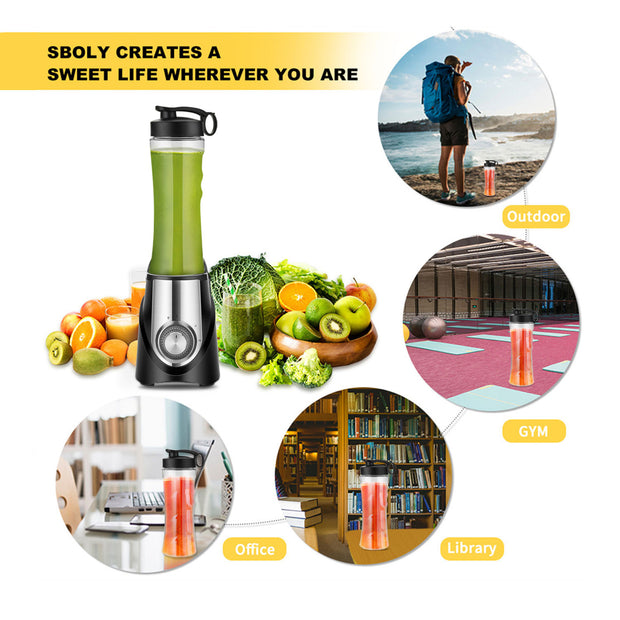 Sboly Personal Blender, Smoothie Blender with Bottle for Juice Shakes and Smoothie, 600 ml.