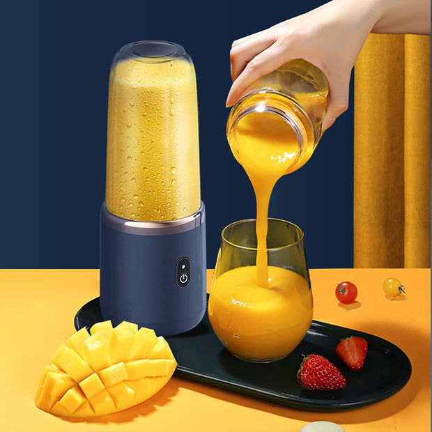Sboly Portable Blender, USB Rechargeable Personal Blender for Shakes and Smoothies, Electric Fruit Veggie Juicer for Traveling, Office, Blue