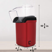 Sboly Hot Air Popcorn Popper, 3 Minutes Fast No Oil Healthy Popcorn Machine for Kids Adults, Great for Party and Watching Movies, 1200W, Red