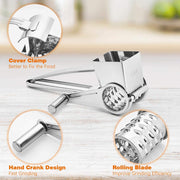 Sboly Rotary Cheese Grater - Cheese Cutter Slicer with 3 Stainless Drum for Grating Hard Cheese Chocolate Nuts Kitchen Tool