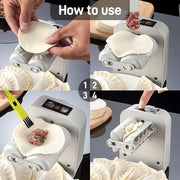 Sboly Dumpling Maker Machine, Automatic Electric Dumpling Maker, Adjustable & Easy to Operate Home Dumpling Press, with Spoon and Brush, Fast Dumpling Maker For Kitchen Pastry Making