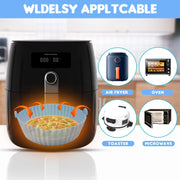 Sboly Reusable Air Fryer Liners, Food Grade Silicone Oilproof Easy Cleaning Air Fryer Basket, 6.7 inch, 3 Pcs