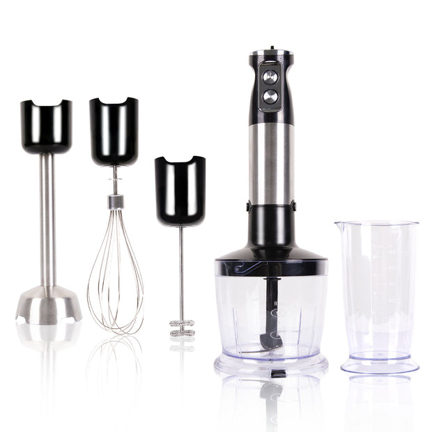Sboly Hand Blender, 5-in-1 Multiduty Immersion Blender, 12 Speed Stick Blender for Smoothies, Baby Food, Sauces or Juice, Black