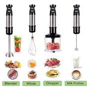 Sboly Hand Blender, 5-in-1 Multiduty Immersion Blender, 12 Speed Stick Blender for Smoothies, Baby Food, Sauces or Juice, Black
