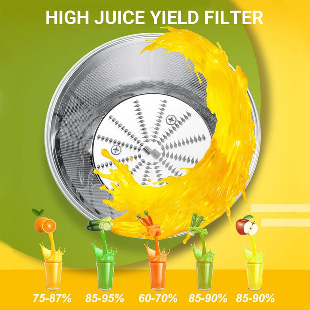 Sboly Juicer Machine, 800W Centrifugal Juicer Extractor with Wide Mouth 2.5" Feed Chute for Fruit Vegetable, Stainless Steel, 2-Speed
