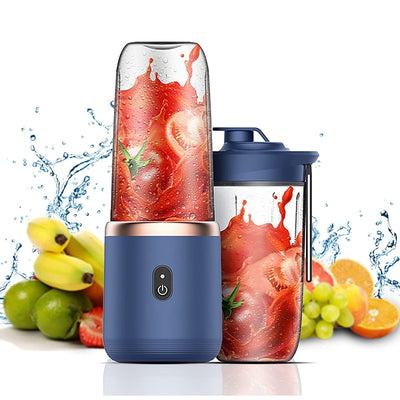Sboly Portable Blender, USB Rechargeable Personal Blender for Shakes and Smoothies, Electric Fruit Veggie Juicer for Traveling, Office, Blue