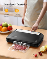 Automatic Vacuum Sealer Professional Machine 4 Setting LED Indicator Lights with Cutter Rolls Bags for Mason Jar and Sous Vide