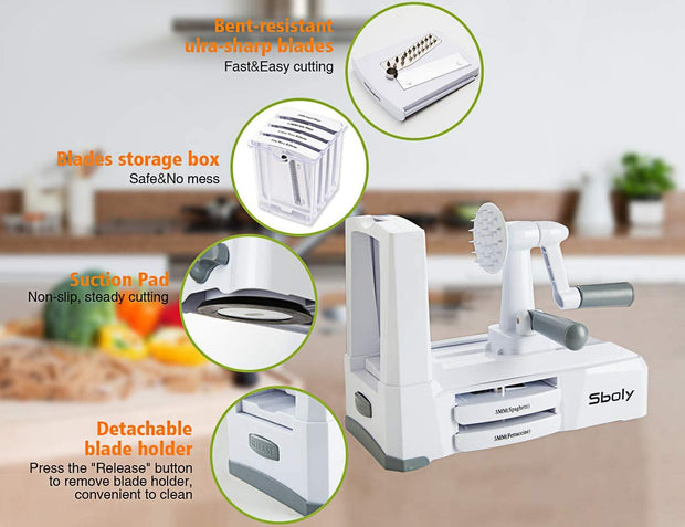 B345 7 Blades in 1 Vegetable Spiralizer