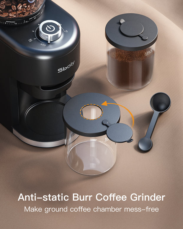 Electric Conical Burr Coffee Grinder 35 Grind Settings for 2-12 Cups Adjustable Mill Grinder for Espresso Drip Coffee Pour Over French Press Coffee