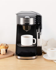 6-In-1 Coffee Machine Single Serve Coffee Tea Latte Cappuccino Maker with Dishwasher Milk Frother for K-Cup Pods Ground Coffee&nbsp;