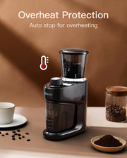 Conical Burr Coffee Grinder Adjustable  with 15 Precise Grind Setting for 2-12 Cups